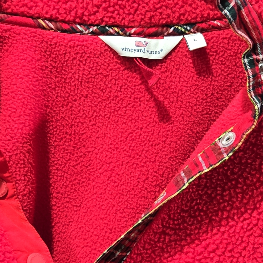 Vineyard Vines Kids Red Fleece Jacket